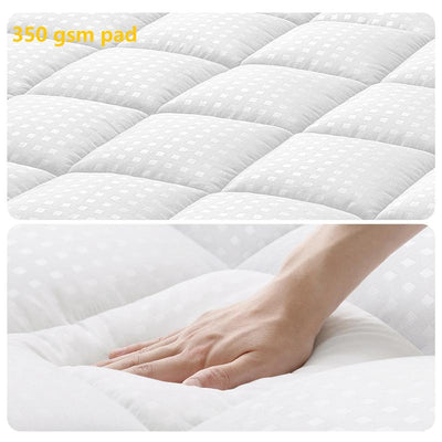 Premium Quilted 1000GSM Luxury Extra Thick Mattress Topper - Breathable & Fluffy Soft