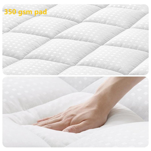 Premium Quilted 1000GSM Luxury Extra Thick Mattress Topper - Breathable & Fluffy Soft