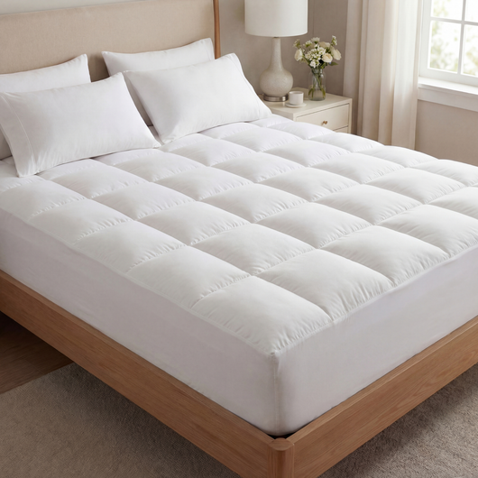 Premium Quilted 1000GSM Luxury Extra Thick Mattress Topper - Breathable & Fluffy Soft