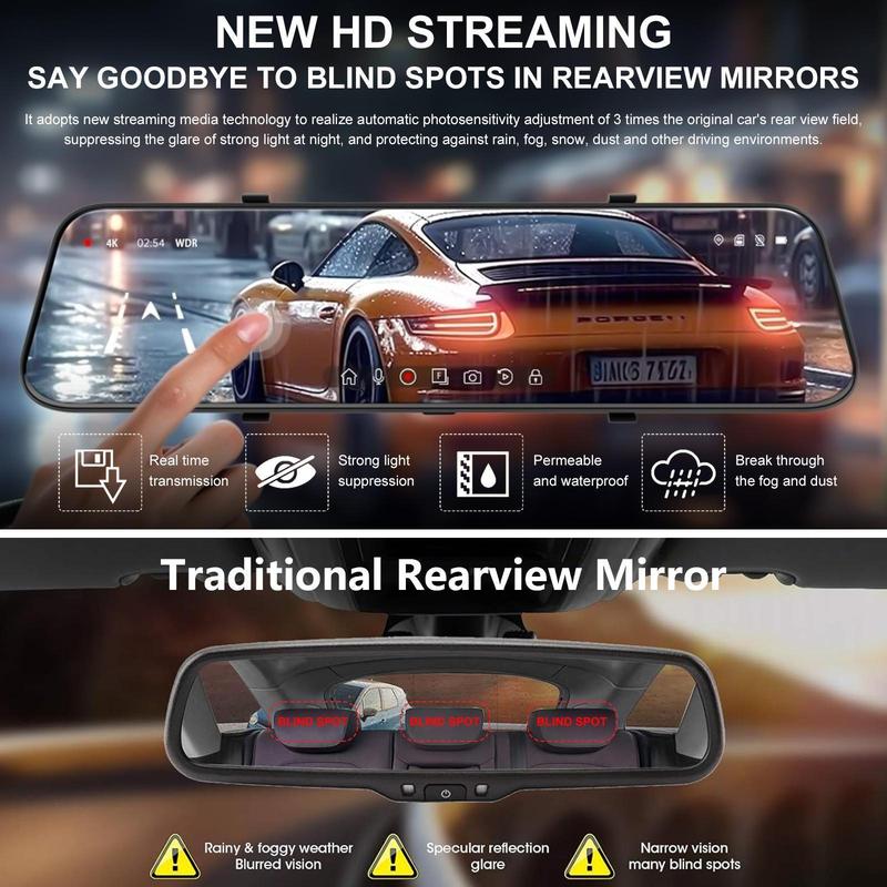 Front & Rear Car Video Dash Cam Camera - 1080P HD Rearview