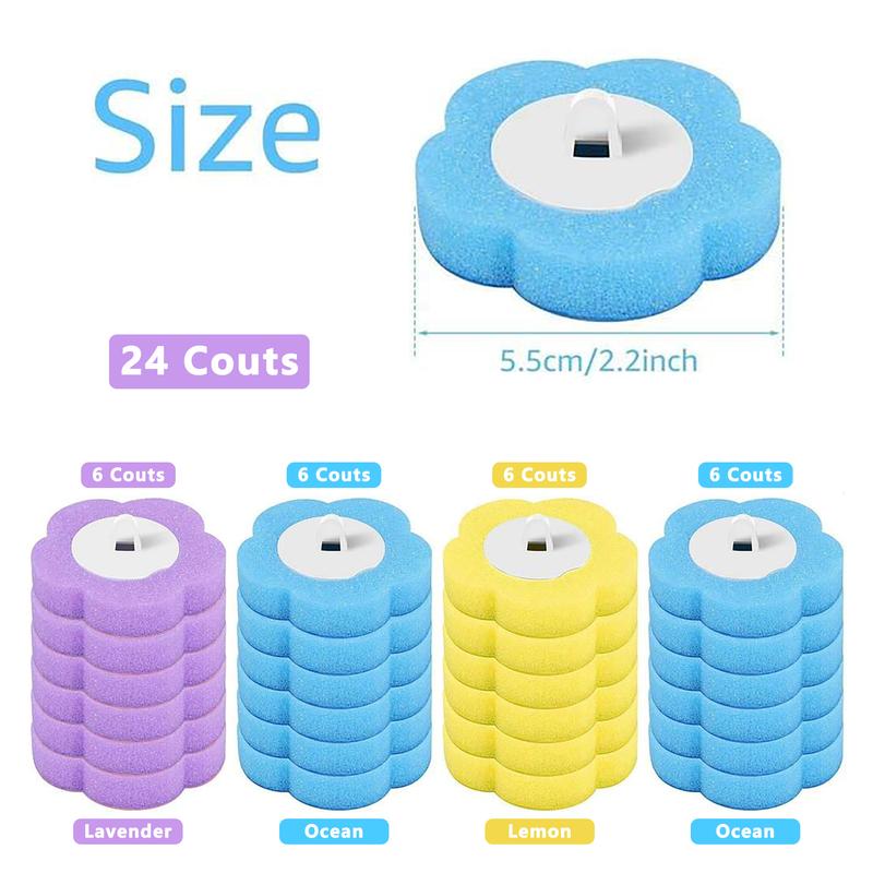 Toilet Brush Wand Holder Set with 24PCS Cleaner Refills