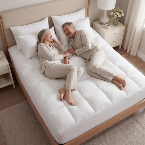 Premium Quilted 1000GSM Luxury Extra Thick Mattress Topper - Breathable & Fluffy Soft