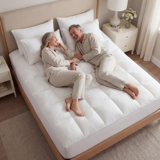 Premium Quilted 1000GSM Luxury Extra Thick Mattress Topper - Breathable & Fluffy Soft
