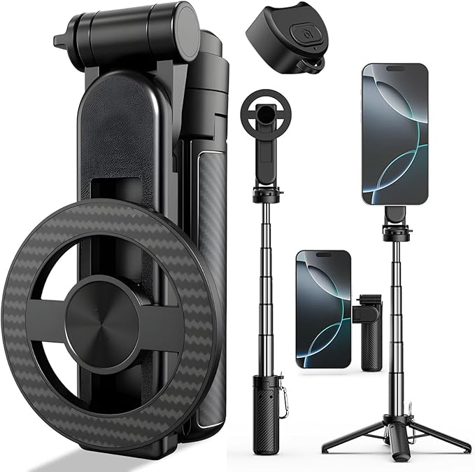 2026 Compact Selfie Stick – 360°