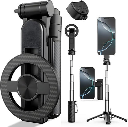 2026 Compact Selfie Stick – 360°