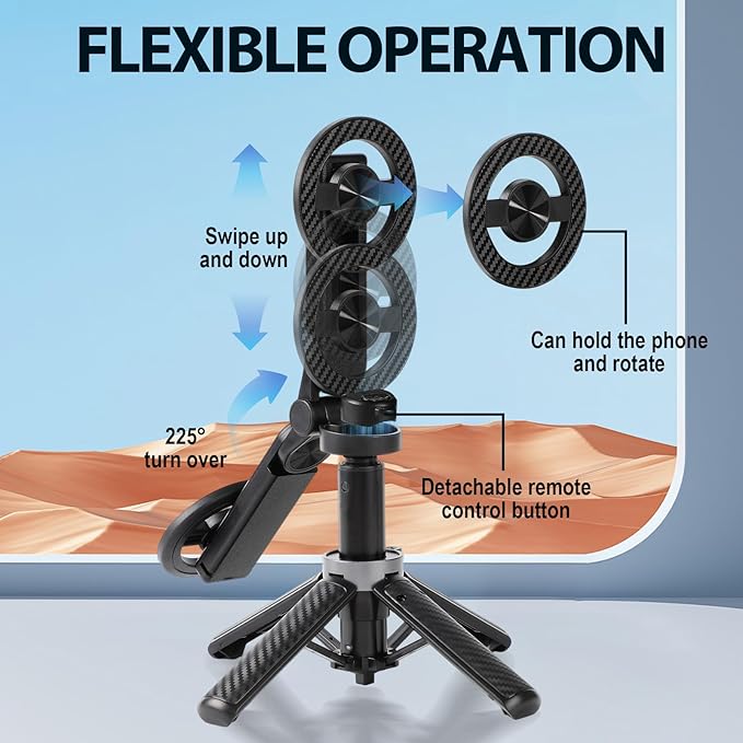 2026 Compact Selfie Stick – 360°