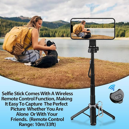 2026 Compact Selfie Stick – 360°