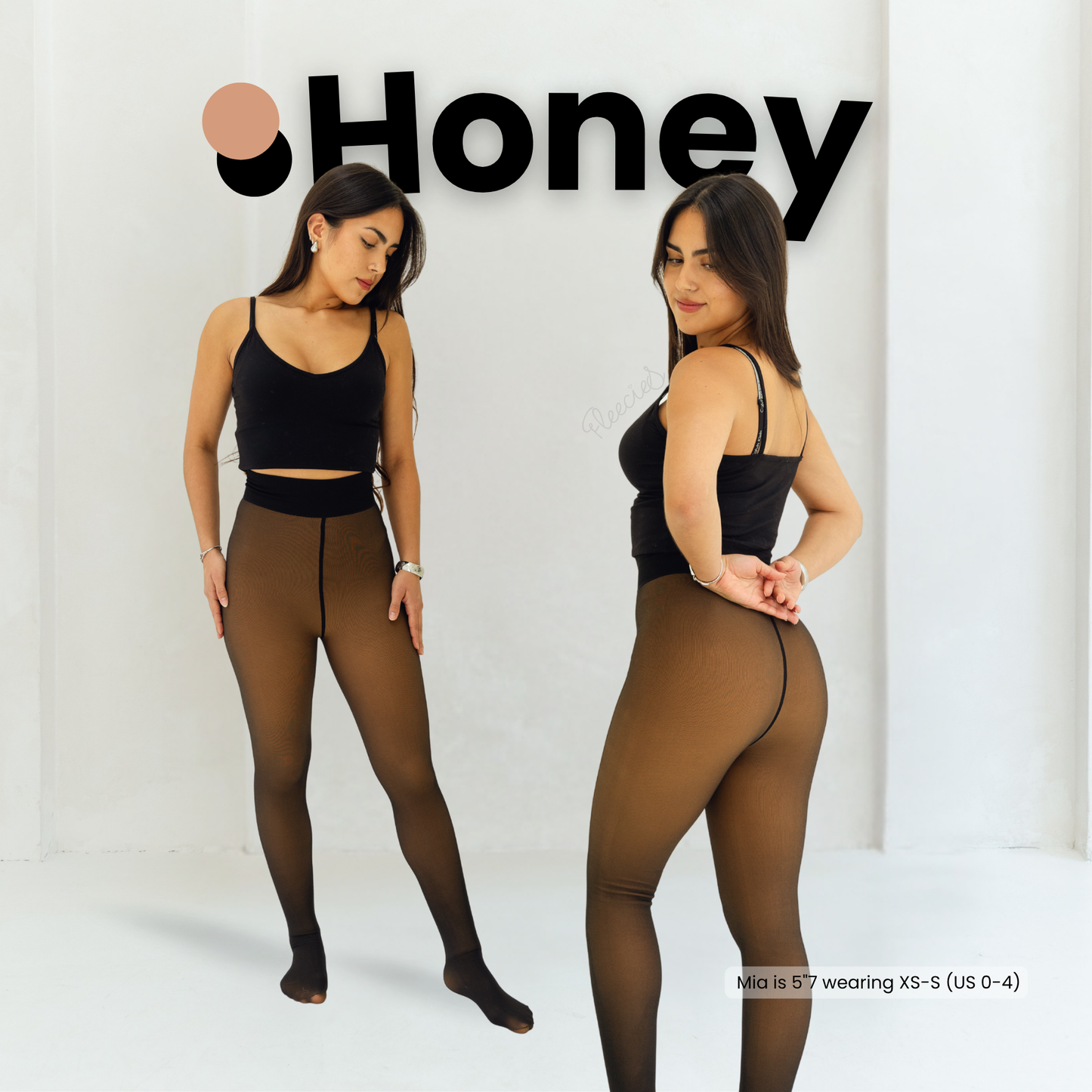 West Month - Winter Fleece Lined One-Lined Tights Seam