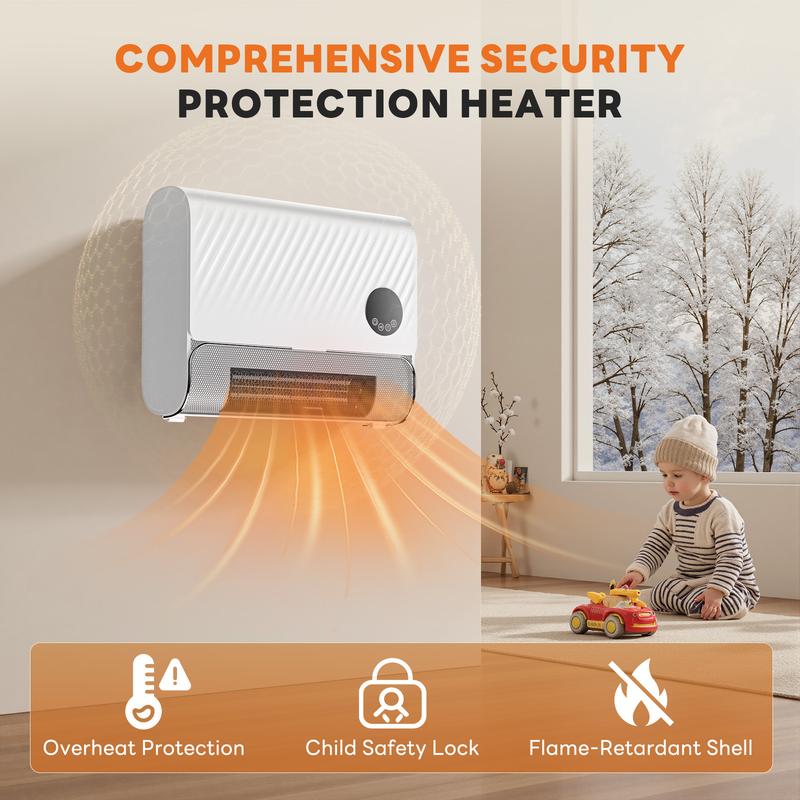 Smart Wall Heater, Space Heater for Indoor Use