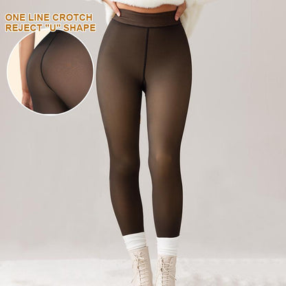 West Month - Winter Fleece Lined One-Lined Tights Seam