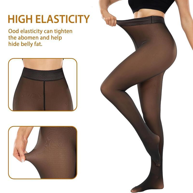 West Month - Winter Fleece Lined One-Lined Tights Seam